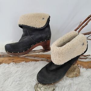 Ugg shearling clog boots